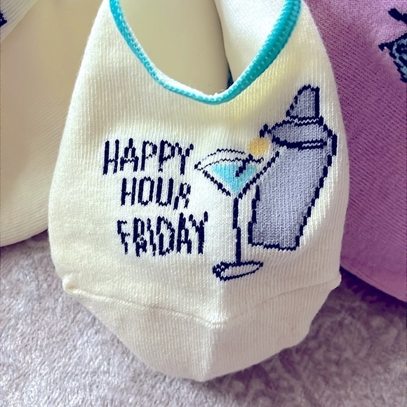 Brand New HUE 7-Pack Sock of the Day Colorful Cocktail Drink Liner Socks No Show - Picture 10 of 16